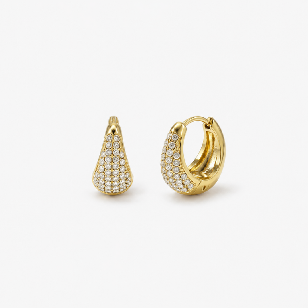 Brilliant Pavé Creolen Gold