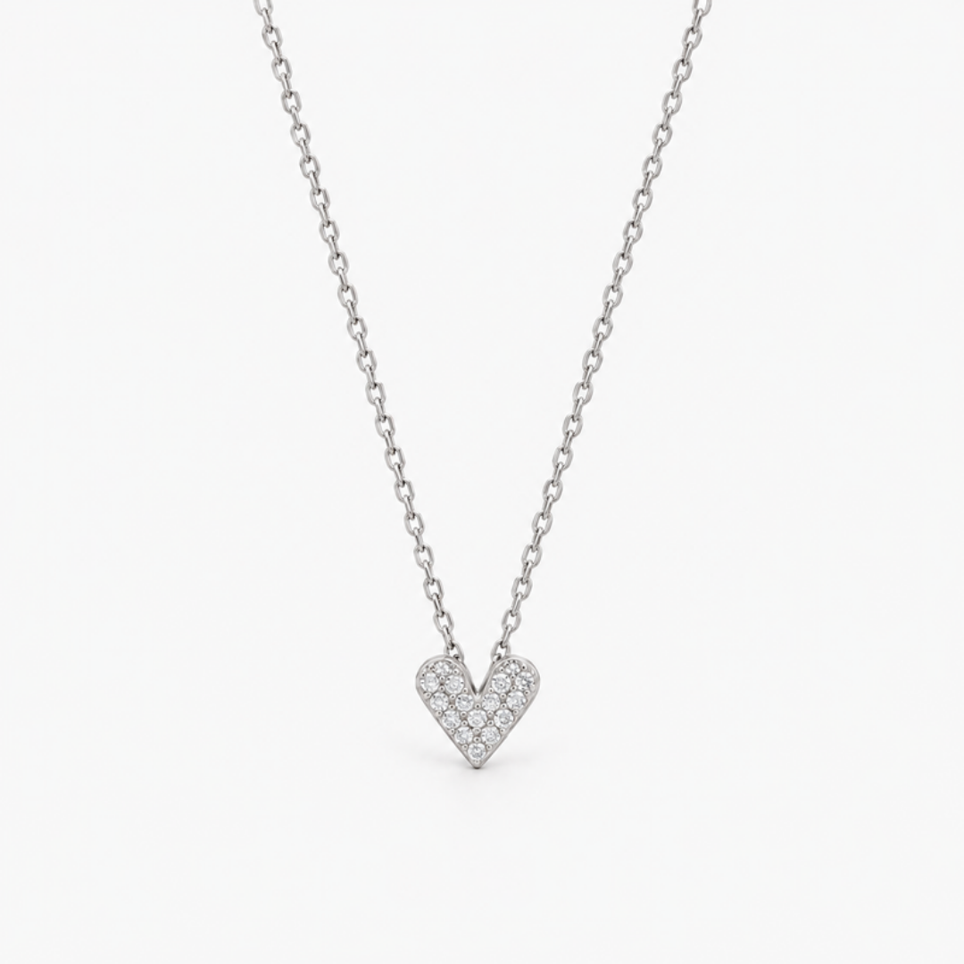 Coeur Halskette Silber