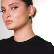 Onyx Frame Earrings