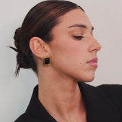 Onyx Frame Earrings