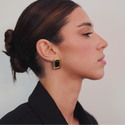Onyx Frame Earrings