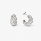 Dôme Pavé Hoops Silber - Heyam Jewelry