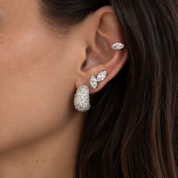 Dôme Pavé Hoops Silber - Heyam Jewelry