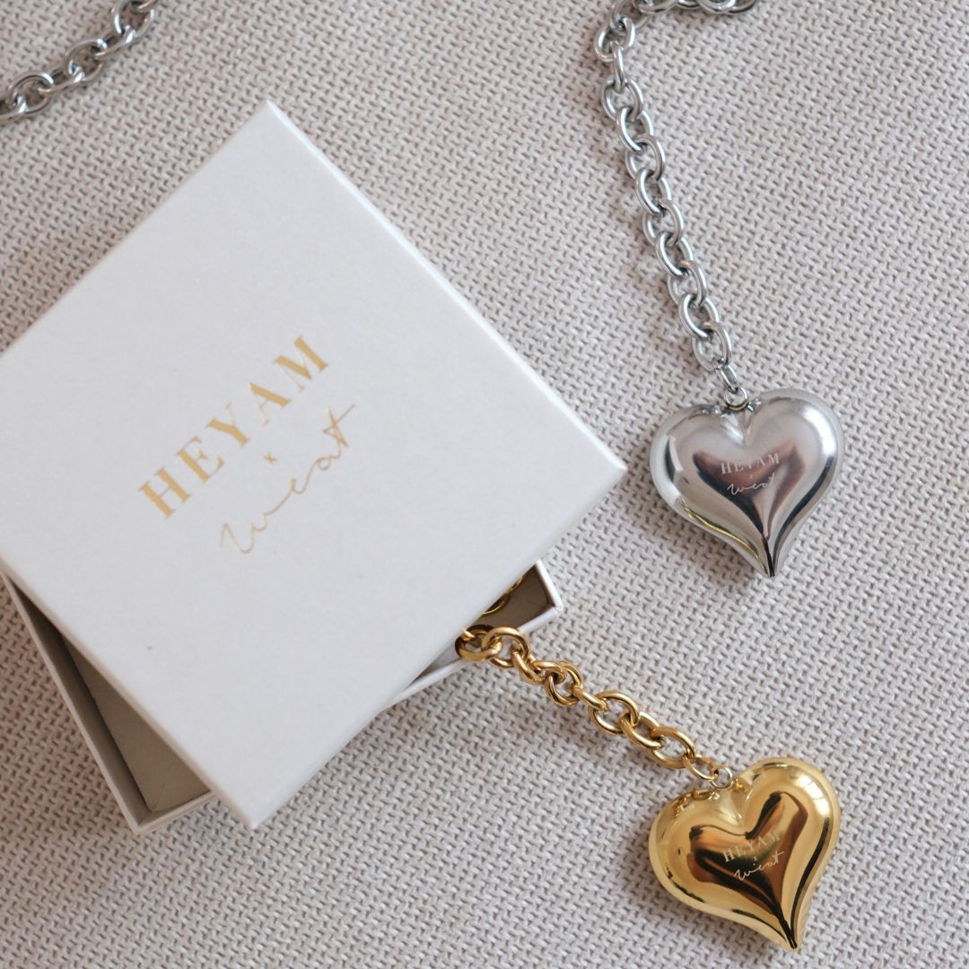 Heart Chain Necklace & Belt Silber - Heyam Jewelry