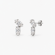 Marquise Duo Studs Silber - Heyam Jewelry