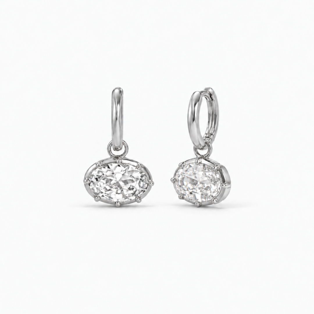 Oval Charm Creolen - Heyam GmbH