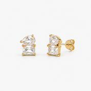 Pear & Emerald Duo Ohrstecker - Heyam GmbH