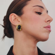 Onyx Frame Earrings