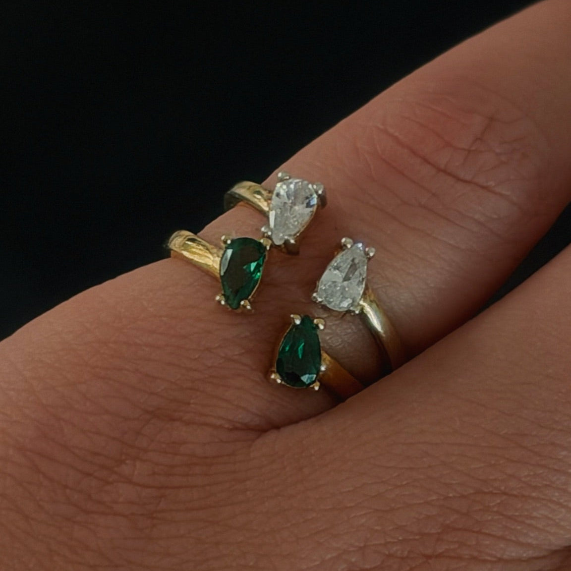 Lumière Green Ring